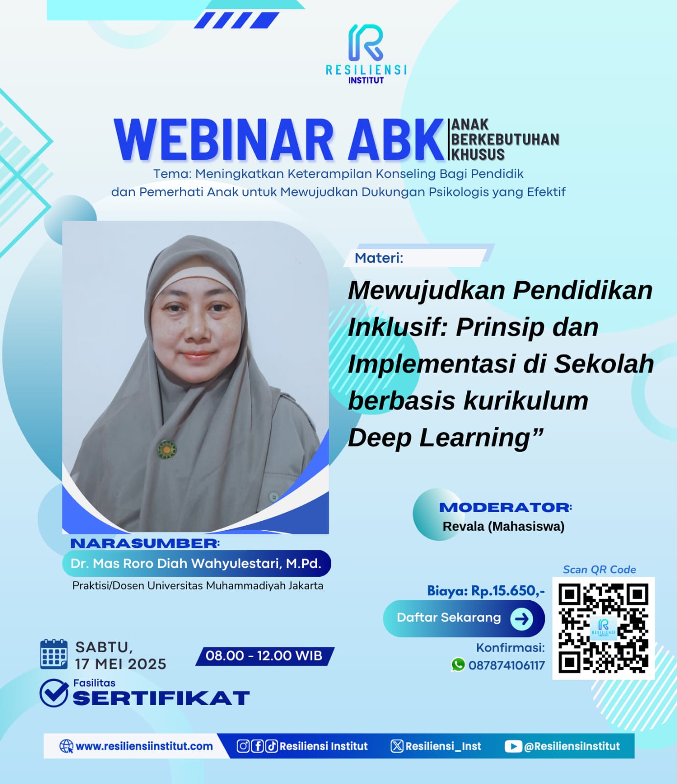 RESILIENSI Institut Gelar WEBINAR Anak Berkebutuhan Khusus