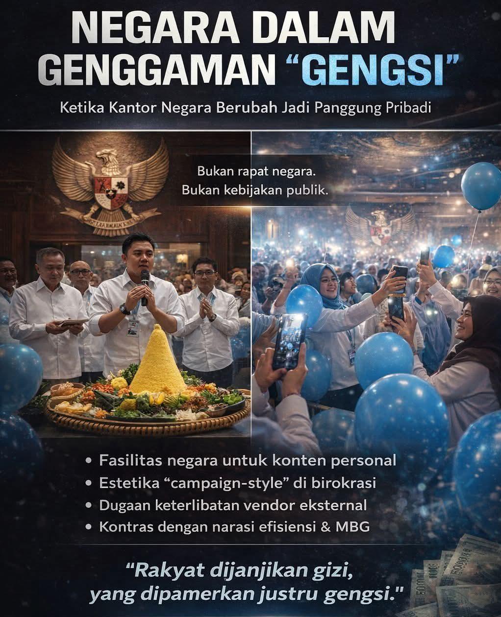 Negara dalam Genggaman “Gengsi”: Ketika Kantor Setkab Berubah Menjadi EO Pribadi